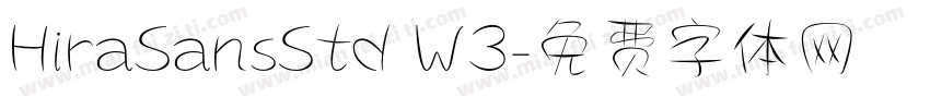 HiraSansStd W3字体转换